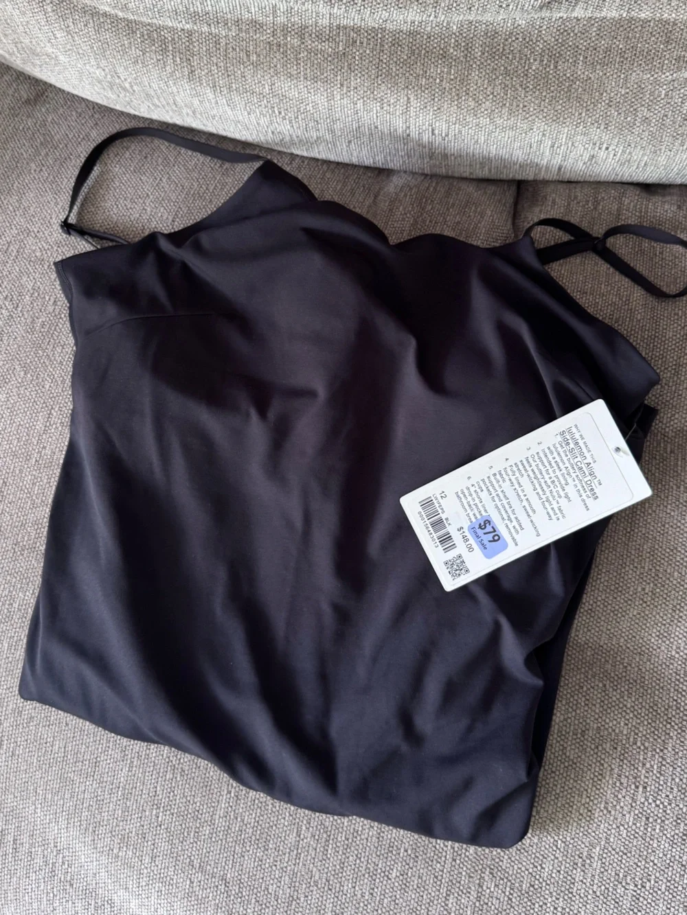 lululemon athletica Black Slim Strap Tank Top
